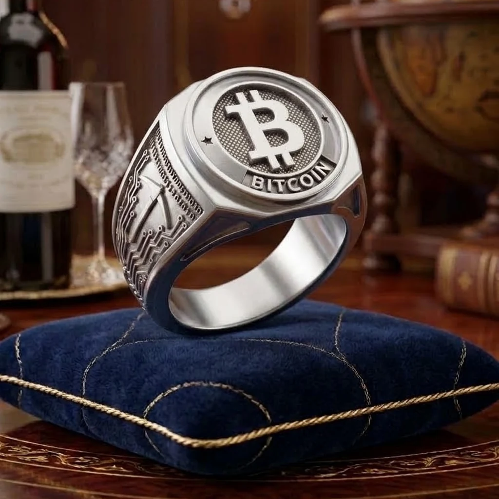 Bitcoin Ring Silver